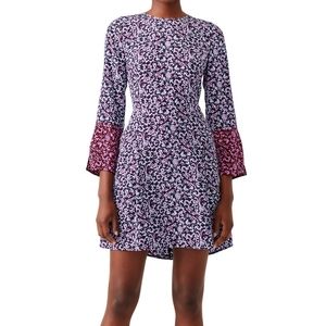 Derek Lam 10 Crosby Rocco printed silk dress size 6